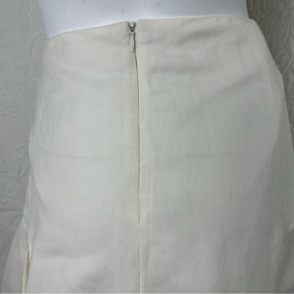 Sandro Sportswear Linen Blend Embroidery Cutwork Skirt - Picture 8 of 12